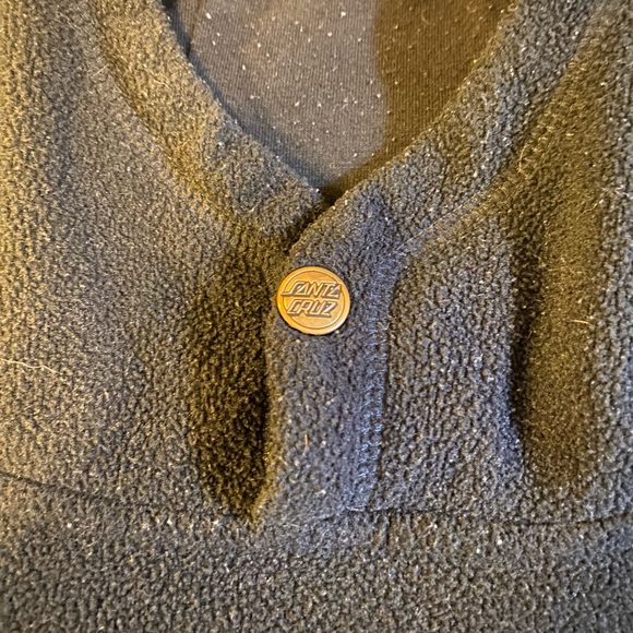 santa cruz stripe black tech fleece hoodie - Picture 5 of 6